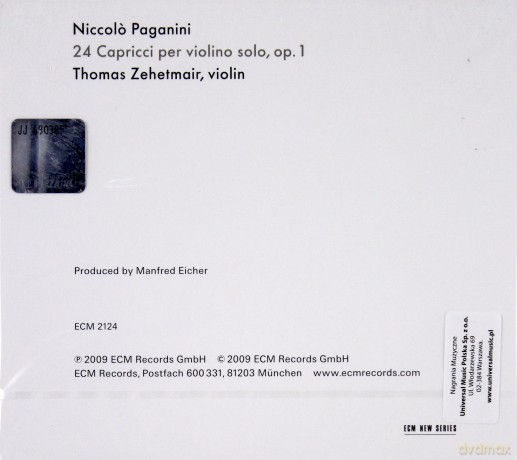 Zehetmair Thomas: 24 Capricci N.Paganini [CD]