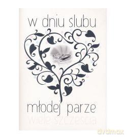 Karnet kukartka "Młodej parze wiele szczęścia" PQ-114