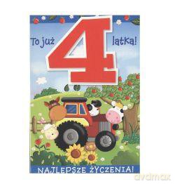 Karnet kukartka "To już 4 latka!" PP-1487