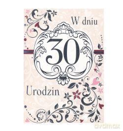 Karnet kukartka "W dniu 30 urodzin" PP-1513