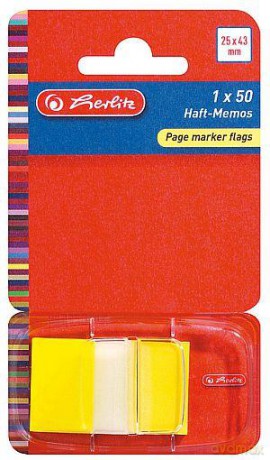 Karteczki samoprzylepne 25 x 43 mm żółte