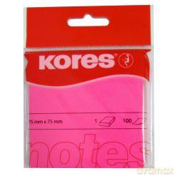 Karteczki samoprzylepne 75x75 mm Neon różowe