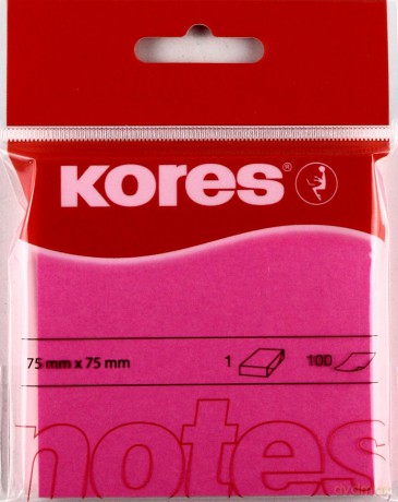 Karteczki samoprzylepne 75x75 mm Neon różowe