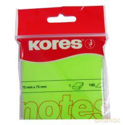Karteczki samoprzylepne 75x75 mm Neon zielone