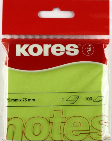 Karteczki samoprzylepne 75x75 mm Neon zielone