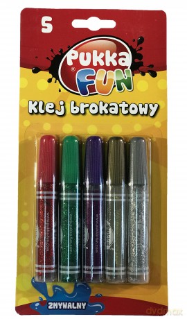 Klej brokatowy w tubce 5 kolorów