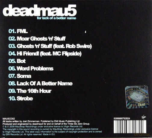 Deadmau5: For Lack Of Better Name [CD]