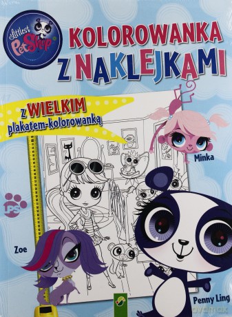 Kolorowanka z naklejkami Littlest Petshop [KSIĄŻKA]