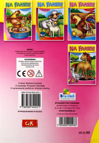 Kolorowanka z naklejkami Na farmie [KSIĄŻKA]