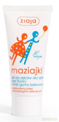 Ziaja Maziajki żel do zębów dla dzieci smak gumy balonowej [KOSMETYKI]