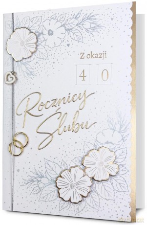 Karnet Rocznica Ślubu (wymienne cyfry)