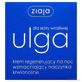 Ziaja Ulga dla skóry wrażliwej krem regenerujący na noc wzmacniający naczynka krwionośne [KOSMETYKI]
