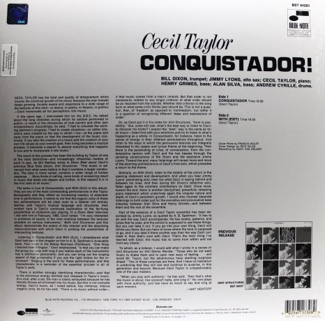 Cecil Taylor: Conquistador! [Winyl]
