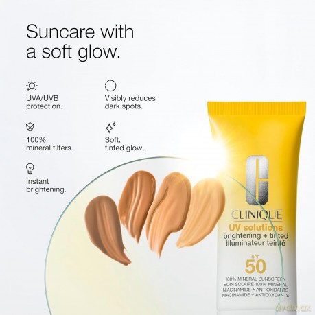 UV Solutions Brightening + Tinted Mineral Sunscreen 40 ml - Shade: Light Medium
