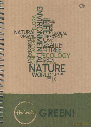 Kołobrulion A4/160 kartek w kratkę Eco Think Green