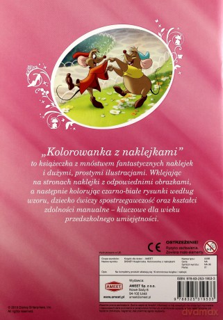 Kopciuszek. Kolorowanka z naklejkami NA 36 [KSIĄŻKA]