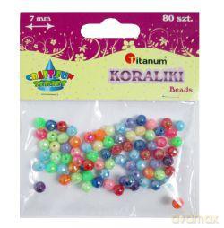 Koraliki 7 mm mix kolorów 80 sztuk