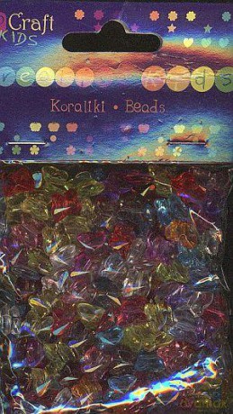 Koraliki transparentne motylki 60 g