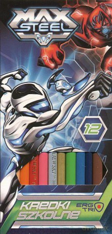 Kredki 12 kolorów 18cm Max Steel