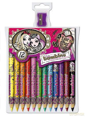 Kredki 12 kolorów w drewnie z nadrukiem Ever After High