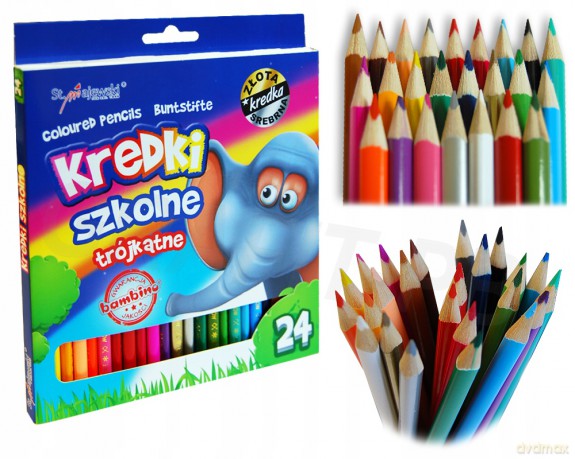 Kredki ołówkowe 24 kolory