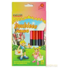 Kredki ołówkowe Doubleee Jumbo 24 kolory