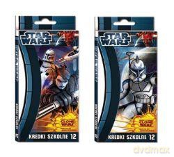 Kredki trójkątne 12 kolorów Star Wars Clone Wars