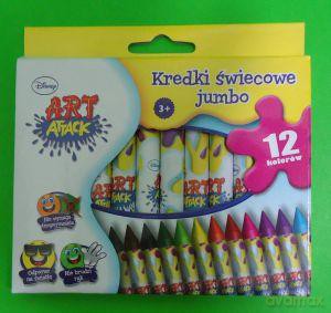 Kredki woskowe 12 kolorów Jumbo