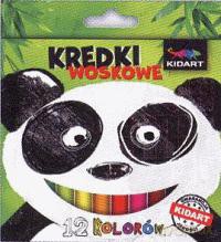 Kredki woskowe 12 kolorów Kidart