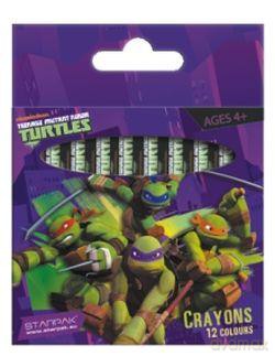 Kredki woskowe 12 kolorów Ninja Turtles
