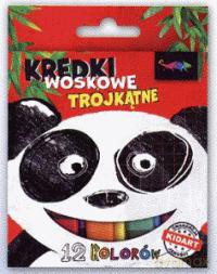 Kredki woskowe 12 kolorów trójkątne Kidart