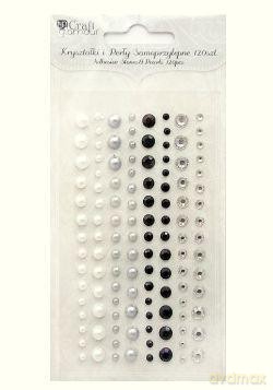 Kryształki i perły samoprzylepne 120 sztuk - Mono Jewels
