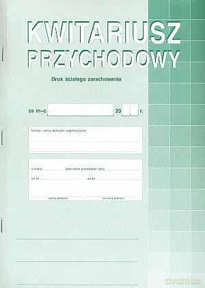 Kwitariusz przychodowy A4