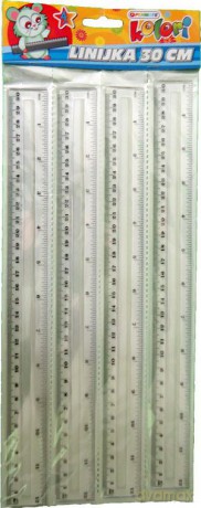 Linijka 30 cm komplet 4 sztuk