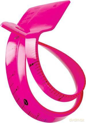 Linijka różowa elastyczna 20 cm