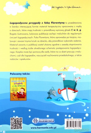 Logopedyczne przygody z foką Florentyną. Utrwalanie głosek f, w, k, g [KSIĄŻKA]