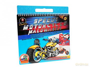 Malowanka Speedy Motorcycle z szablonami i naklejkami [KSIĄŻKA]