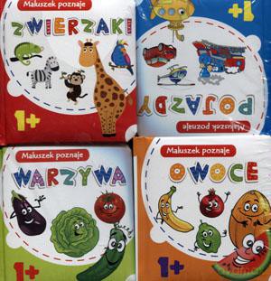 Maluszek poznaje Warzywa Zwierzęta Owoce Pojazdy Mix 12szt [KSIĄŻKA]