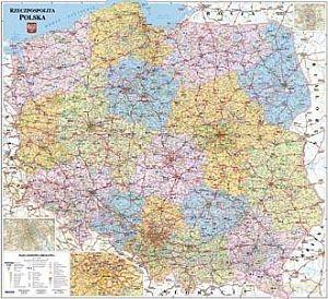 Mapa ścienna Polska 1:750 000 kodowa