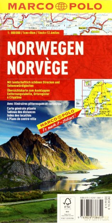 Mapa. Norwegia 1:800 000. Marco Polo