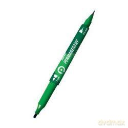 Marker permanentny Premium KM501-Z2 zielony z dwiema końcówkami