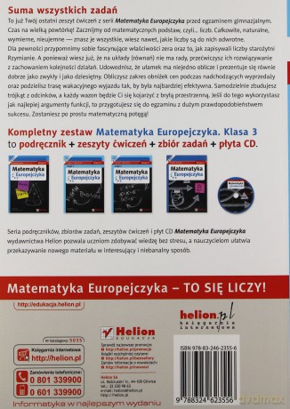 Matematyka Europejczyka Gimnazjum klasa 3 ćwiczenia część 2 [KSIĄŻKA]