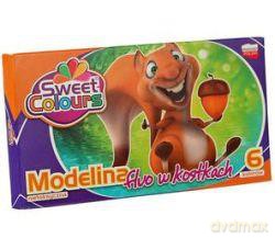 Modelina w kostkach 6 kolorów fluorescencyjna