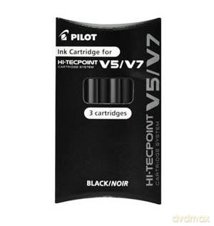 Naboje do cienkopisu V5 Cartridge System czarne