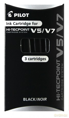 Naboje do cienkopisu V5 Cartridge System czarne