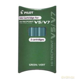 Naboje do cienkopisu V5 Cartridge System zielone