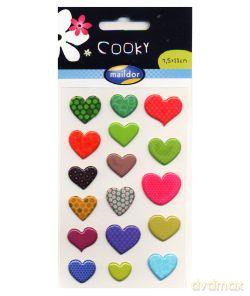 Naklejki 3D Cooky Serca we wzory