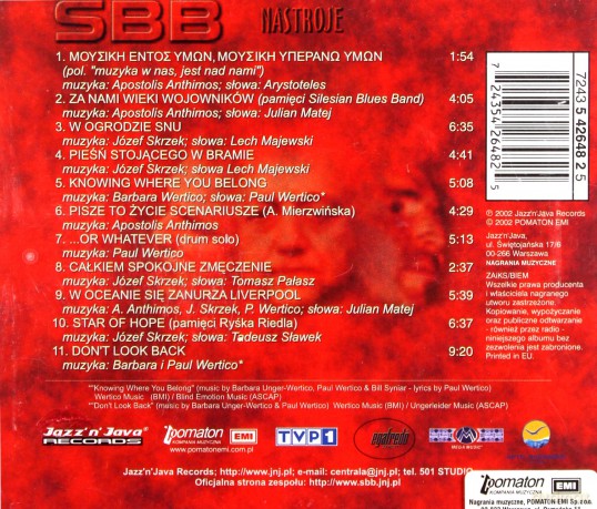 S B B: Nastroje [CD]