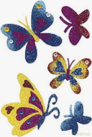 Naklejki Magic motyl brokatowe