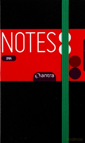 Notes A6 w linię Romantyzm czarno-zielony
